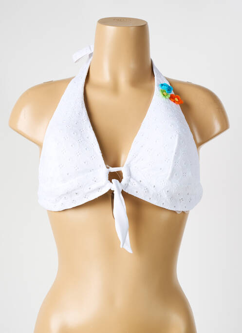 Haut de maillot de bain blanc VERDISSIMA pour femme