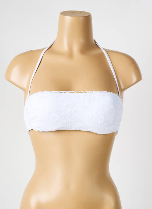 Haut de maillot de bain blanc VERDISSIMA pour femme