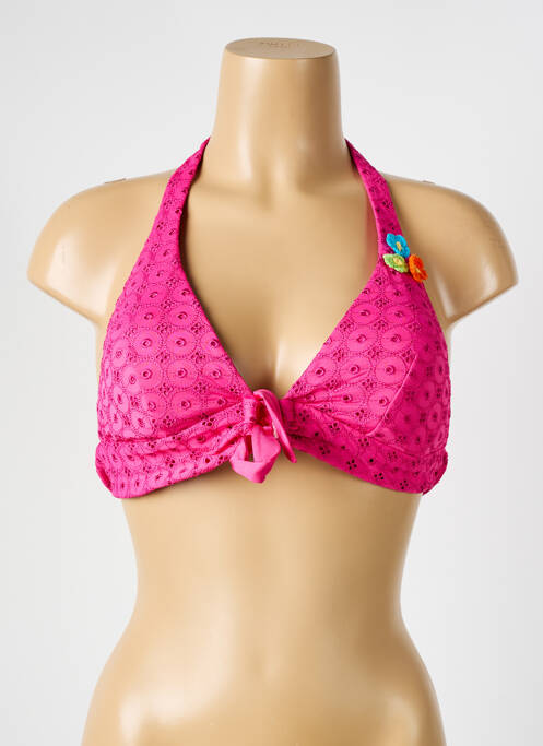 Haut de maillot de bain rose VERDISSIMA pour femme