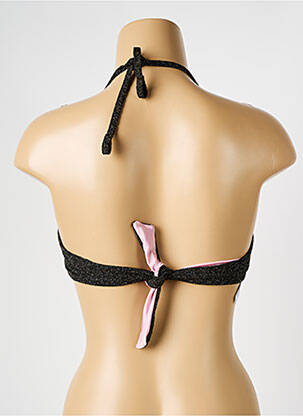 Haut de maillot de bain fermeture liens à nouer haut soutien-gorge moulé noir VERDISSIMA femme
