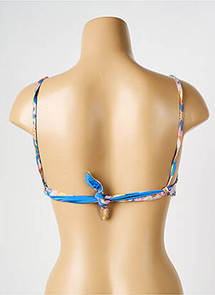 Haut de maillot de bain fermeture liens à nouer haut soutien-gorge moulé bleu VERDISSIMA femme