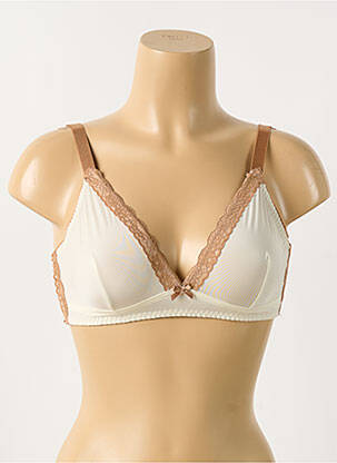 Soutien-gorge sans armature haut triangles beige VERDISSIMA femme