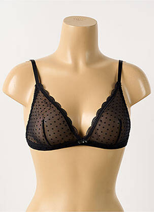 Soutien-gorge sans armature haut triangles noir VERDISSIMA femme