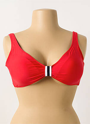 Haut de maillot de bain stretch haut soutien-gorge moulé rouge DEIDAD femme