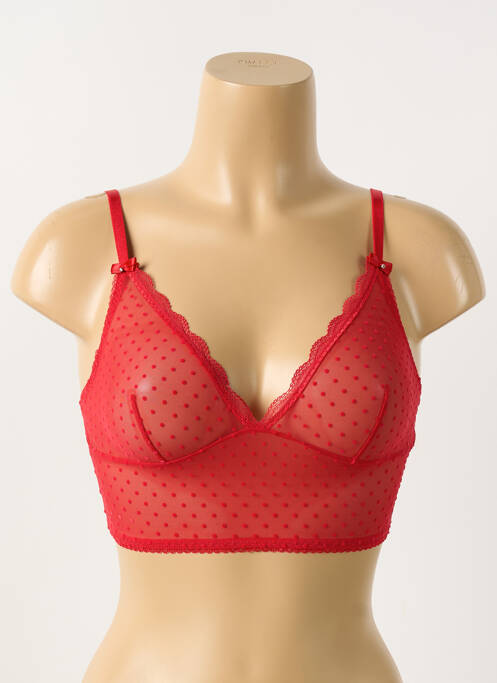 Soutien-gorge sans armature bralettes rouge VERDISSIMA femme
