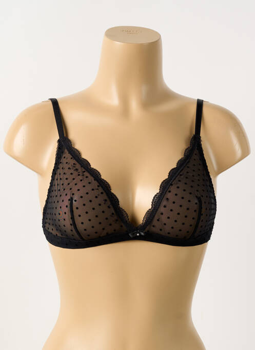 Soutien-gorge sans armature haut triangles noir VERDISSIMA femme