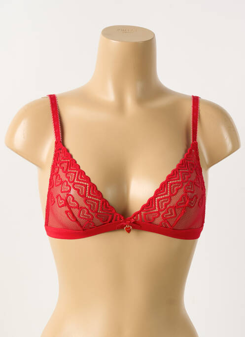 Soutien-gorge sans armature haut triangles rouge VERDISSIMA femme