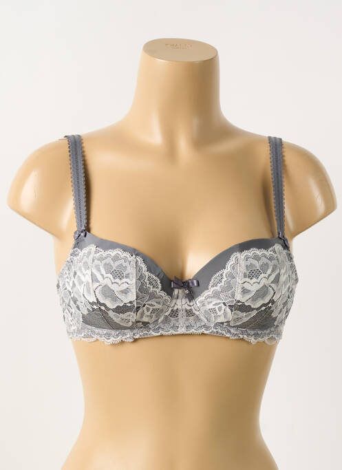 Soutien-gorge tissage dentelle haut soutien-gorge emboitant gris FANTASIE femme