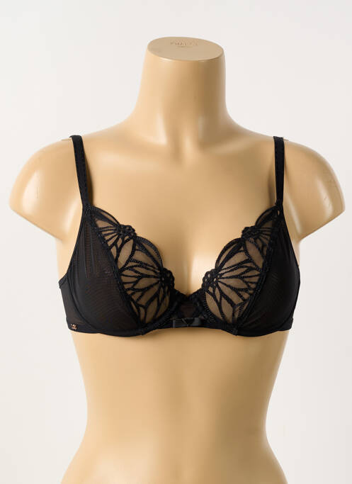Soutien-gorge légère et transparente haut soutien-gorge emboitant noir LOU femme