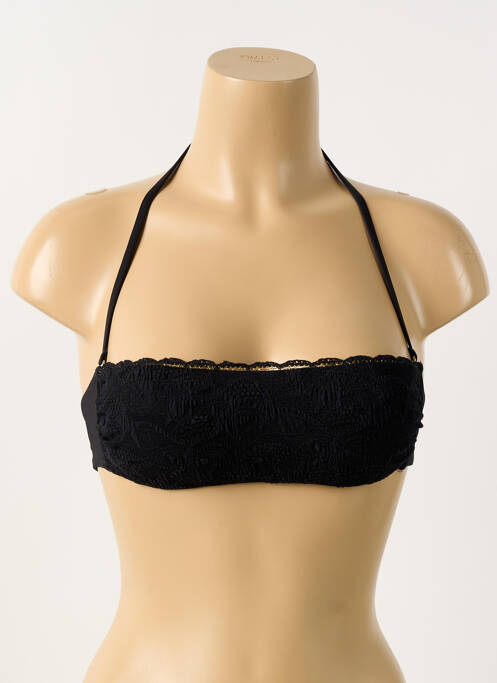 Haut de maillot de bain stretch haut bandeau noir VERDISSIMA femme