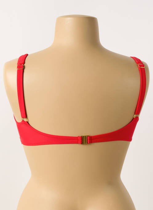 Haut de maillot de bain stretch haut soutien-gorge moulé rouge DEIDAD femme