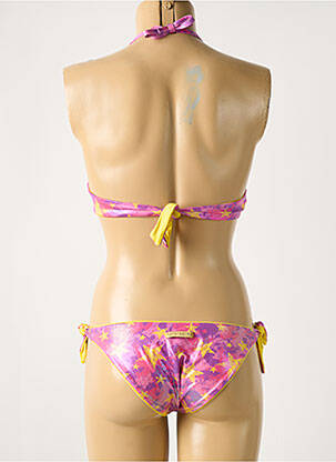 Maillot de bain 2 pièces avec armature haut triangles rose VERDISSIMA femme