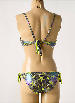 Maillot de bain 2 pièces avec armature haut triangles vert VERDISSIMA femme