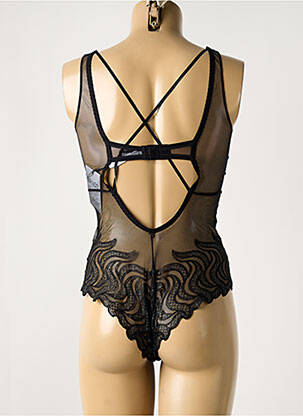 Body lingerie fermeture agrafe noir LOUISA BRACQ femme