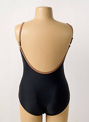 Maillot de bain 1 pièce bretelles élastiquées ajustables marron DEIDAD femme