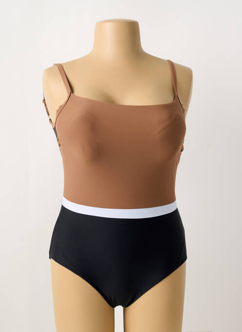 Maillot de bain 1 pièce marron DEIDAD pour femme
