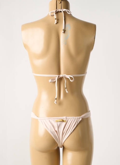 Maillot de bain 2 pièces haut triangles haut triangles beige VERDISSIMA femme