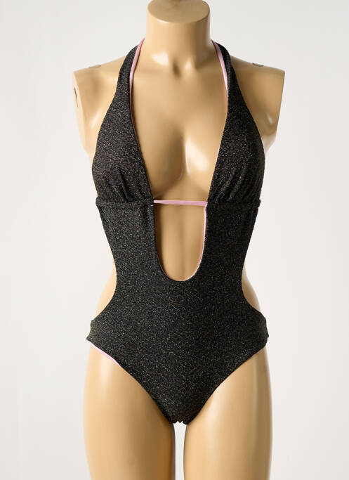 Maillot de bain 1 pièce stretch noir VERDISSIMA femme