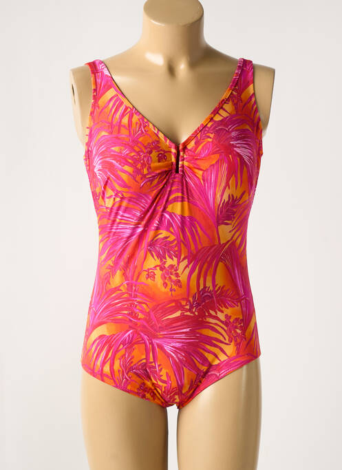 Maillot de bain 1 pièce imprimé fantaisie haut soutien-gorge moulé rose ANITA femme