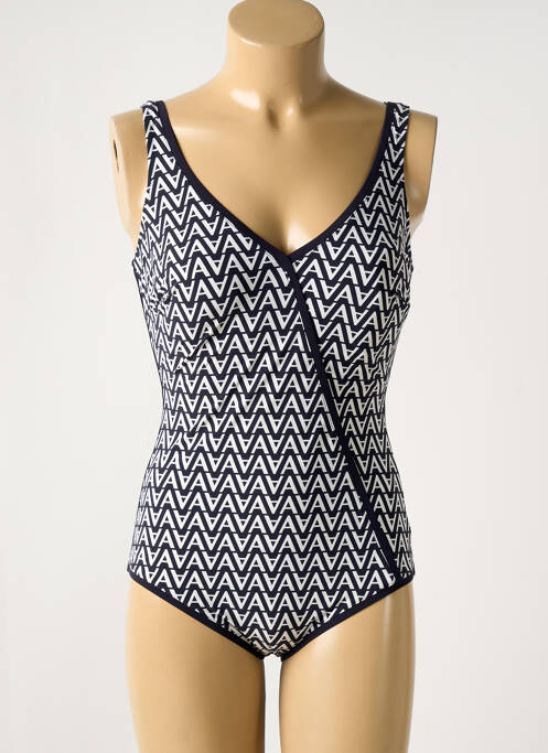 Maillot de bain 1 pièce imprimé fantaisie haut soutien-gorge moulé bleu ANITA femme