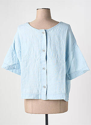 Blouse manches courtes bleu SACRÉCOEUR femme