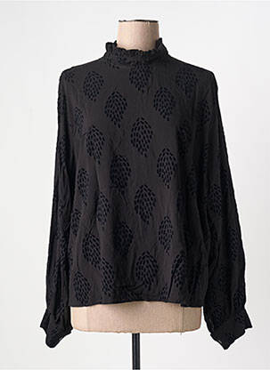Blouse imprimé fantaisie manches longues noir SACRÉCOEUR femme