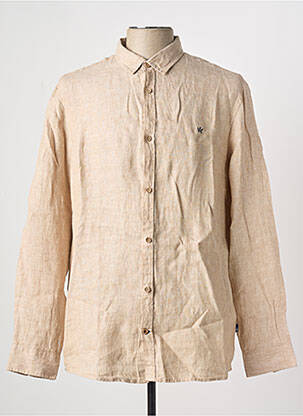 Chemise manches longues coupe droite beige KRONSTADT homme