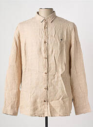 Chemise manches longues coupe droite beige KRONSTADT homme