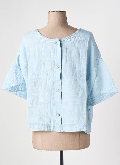 Blouse manches courtes manches courtes bleu SACRÉCOEUR femme