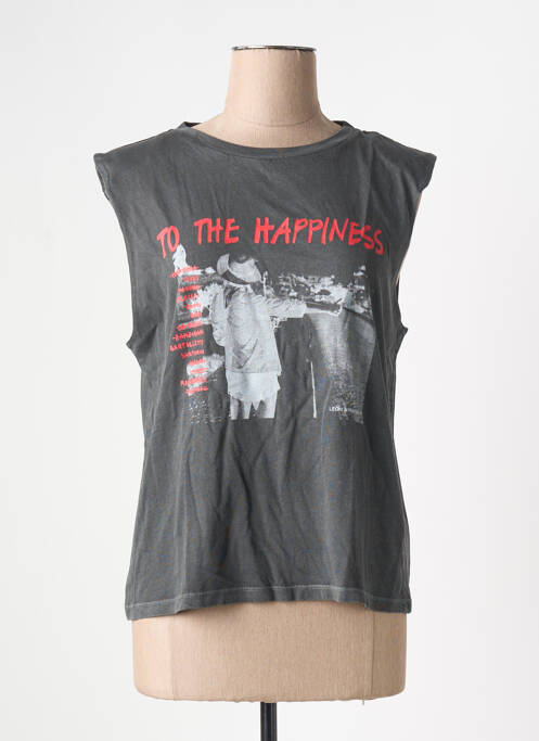 Top sans manche sans manche gris LEON & HARPER femme