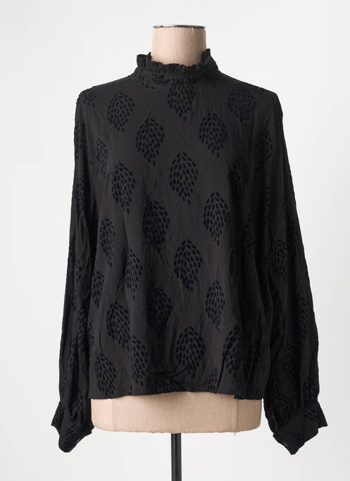 Blouse imprimé fantaisie manches longues noir SACRÉCOEUR femme