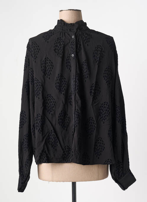 Blouse imprimé fantaisie manches longues noir SACRÉCOEUR femme