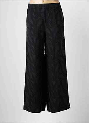 Pantalon droit tissage popeline taille normale noir SACRÉCOEUR femme