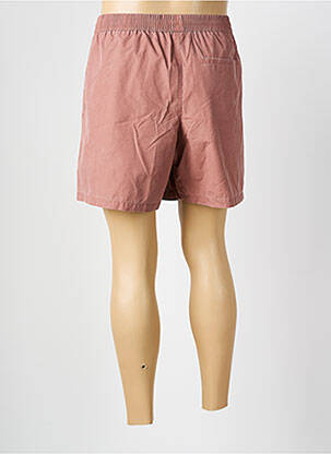 Short de bain tissage popeline marron LACOSTE homme