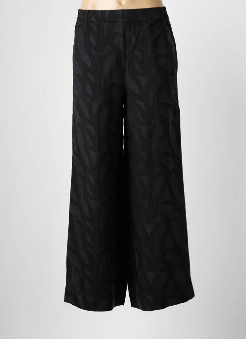 Pantalon droit tissage popeline taille normale noir SACRÉCOEUR femme