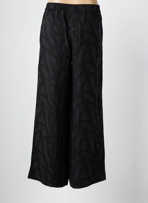 Pantalon droit tissage popeline taille normale noir SACRÉCOEUR femme