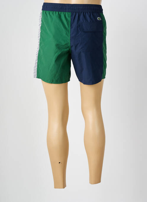 Short de bain tissage popeline bleu LACOSTE homme