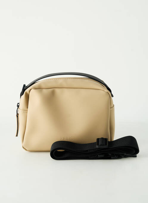 Sac bandoulière réglable forme rectangulaire beige RAINS femme