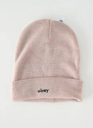 Bonnet beige OBEY pour homme