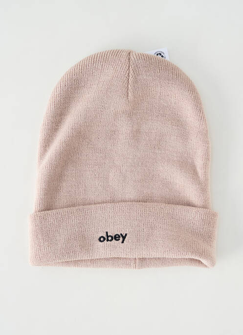 Bonnet beige OBEY pour homme