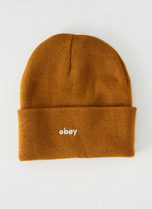 Bonnet marron OBEY homme