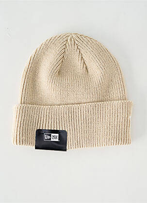 Bonnet broderie beige NEXT ERA homme