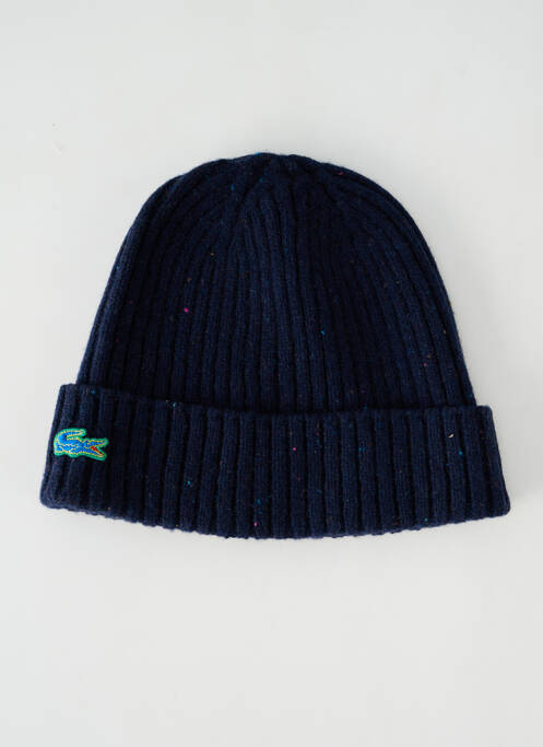 Bonnet bleu LACOSTE pour homme