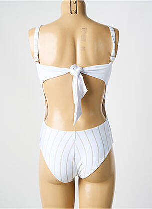 Maillot de bain 1 pièce imprimé fantaisie haut soutien-gorge moulé blanc SUN PLAYA femme
