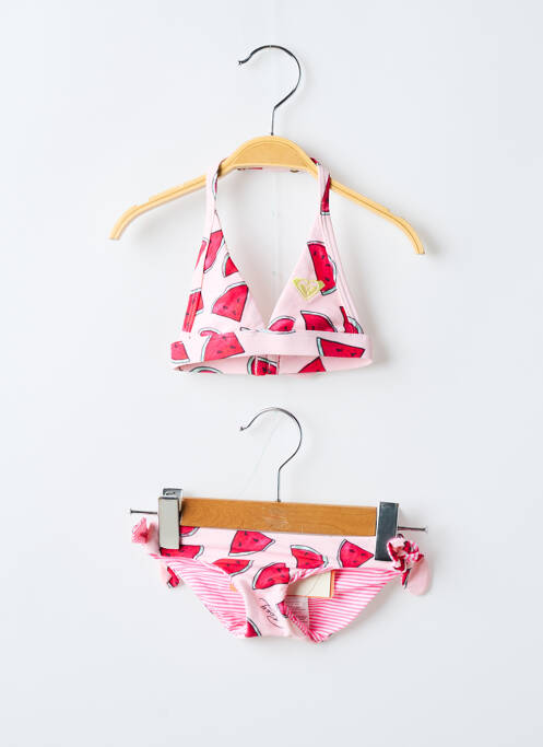 Maillot de bain 2 pièces rose ROXY pour fille