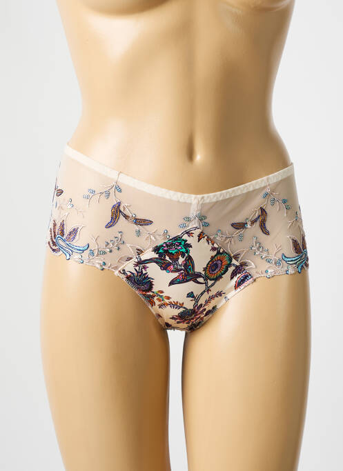 Shorty broderie beige LOUISA BRACQ femme
