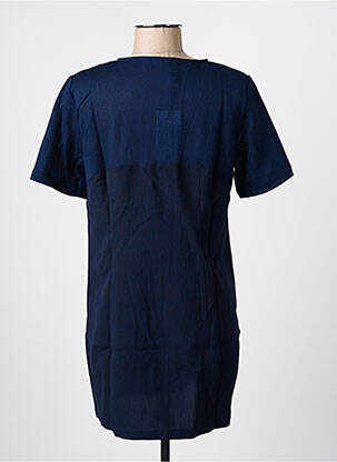 Robe courte manches courtes manches courtes bleu ARELINE femme