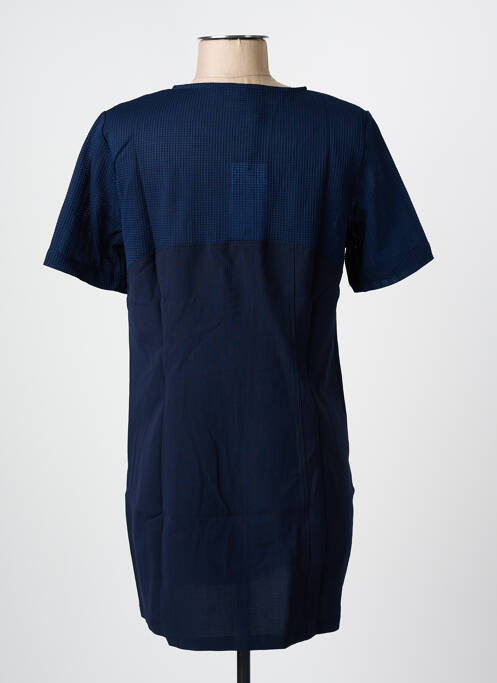Robe courte manches courtes manches courtes bleu ARELINE femme