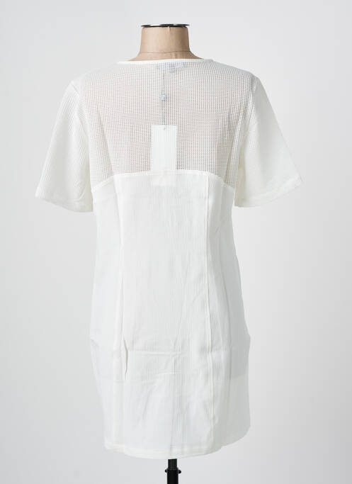 Robe courte manches courtes manches courtes blanc ARELINE femme