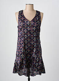 Robe courte sans manche sans manche violet ARELINE femme